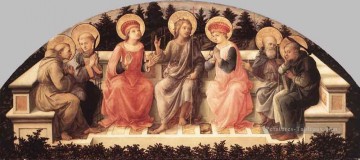 Sept Saints Renaissance Filippo Lippi Peinture à l'huile